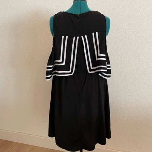 Eloquii Cold Shoulder Dress Black 16 - Picture 4 of 4